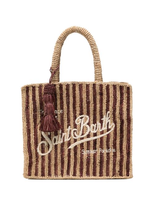 Borsa donna MC2 Saint Barth Colette in rafia ecru a righe MC2 SAINT BARTH | COLETTE raffiahand00406L